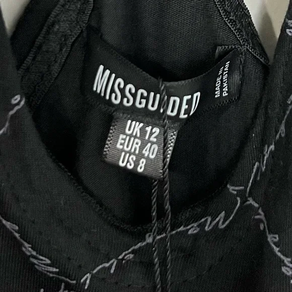 NWT - Missguided lettuce hem, low v cut romper teddy. Black - size 8. Brand new! - Picture 5 of 7